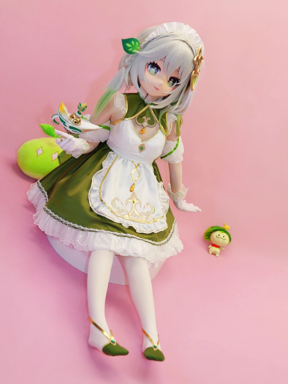 【kigurumi】小草神纳西妲女仆装～ 是真人不是手办鸭!