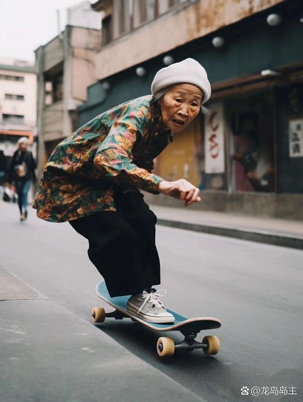 该不该报警啊,路上遇到几个老人在玩极限运动