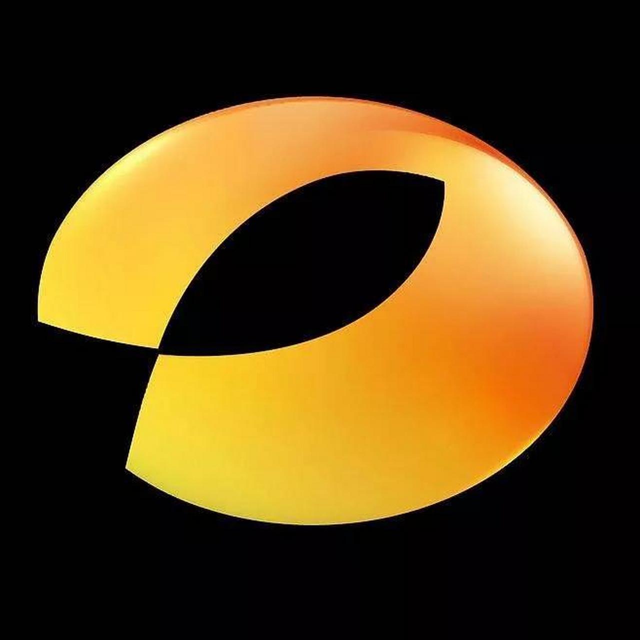 湖南台标由两个椭圆构成,大的椭圆象征着鱼头,小椭圆代表着米粒,蕴含