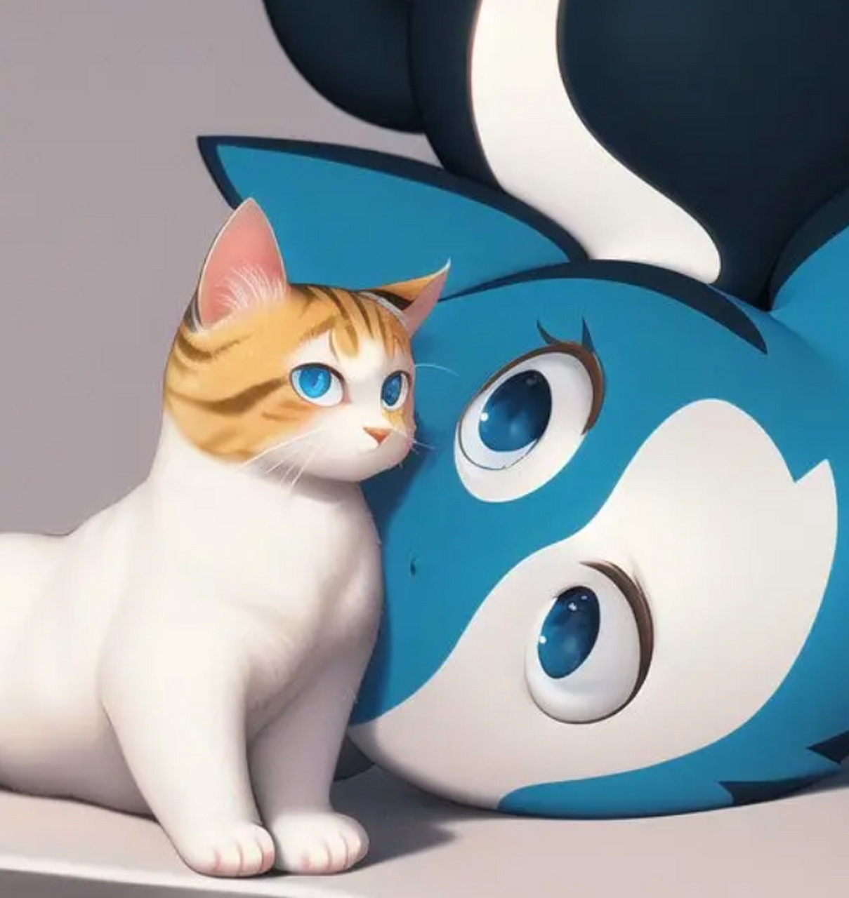 二次元小猫咪,卡哇伊!#猫咪# #可爱的小猫咪