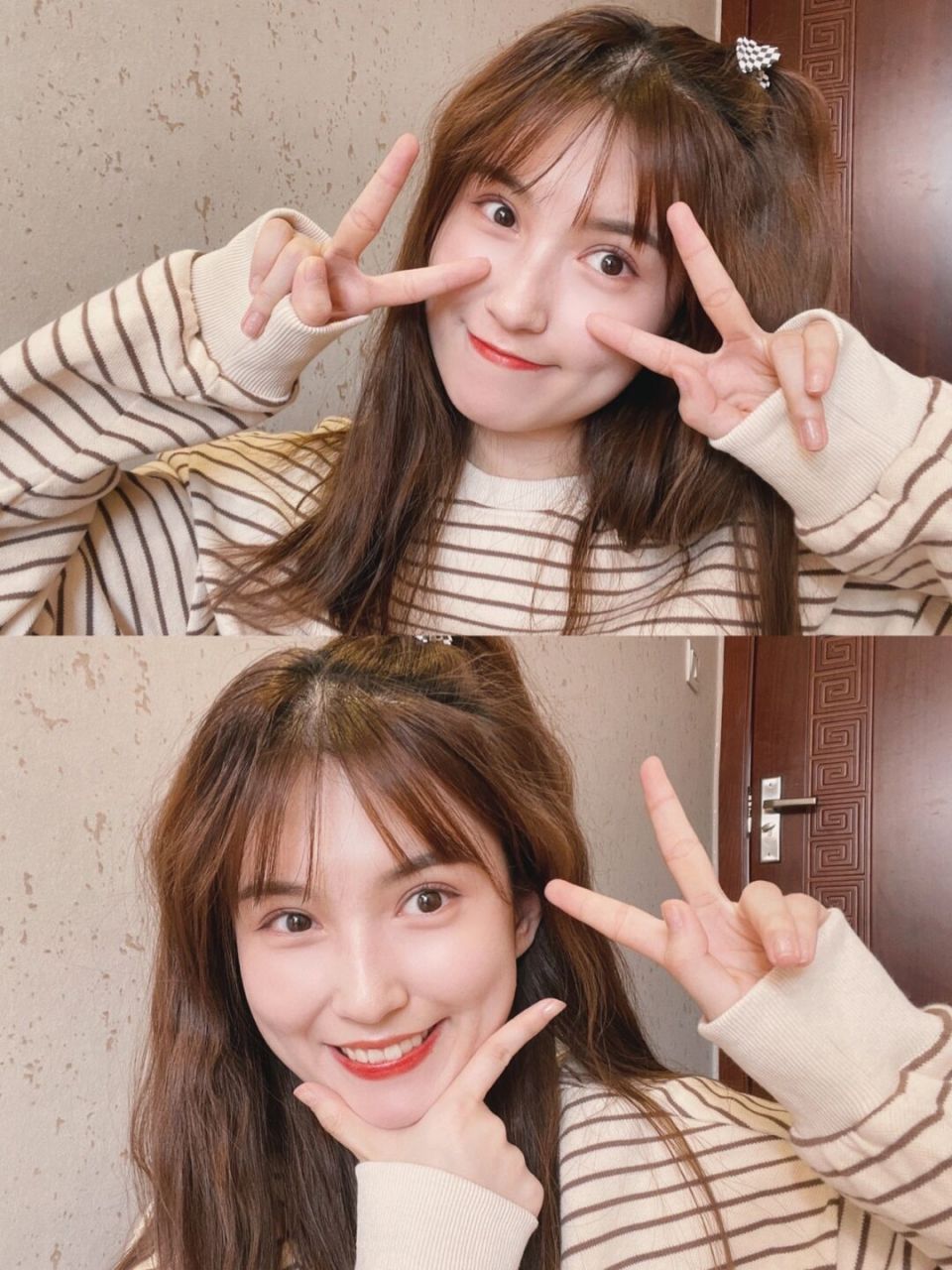 我真的好爱横屏二宫格自拍,发现这样拍照构图真的很有自拍氛围感.