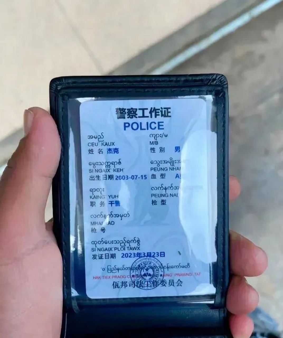 缅甸警察等级图片