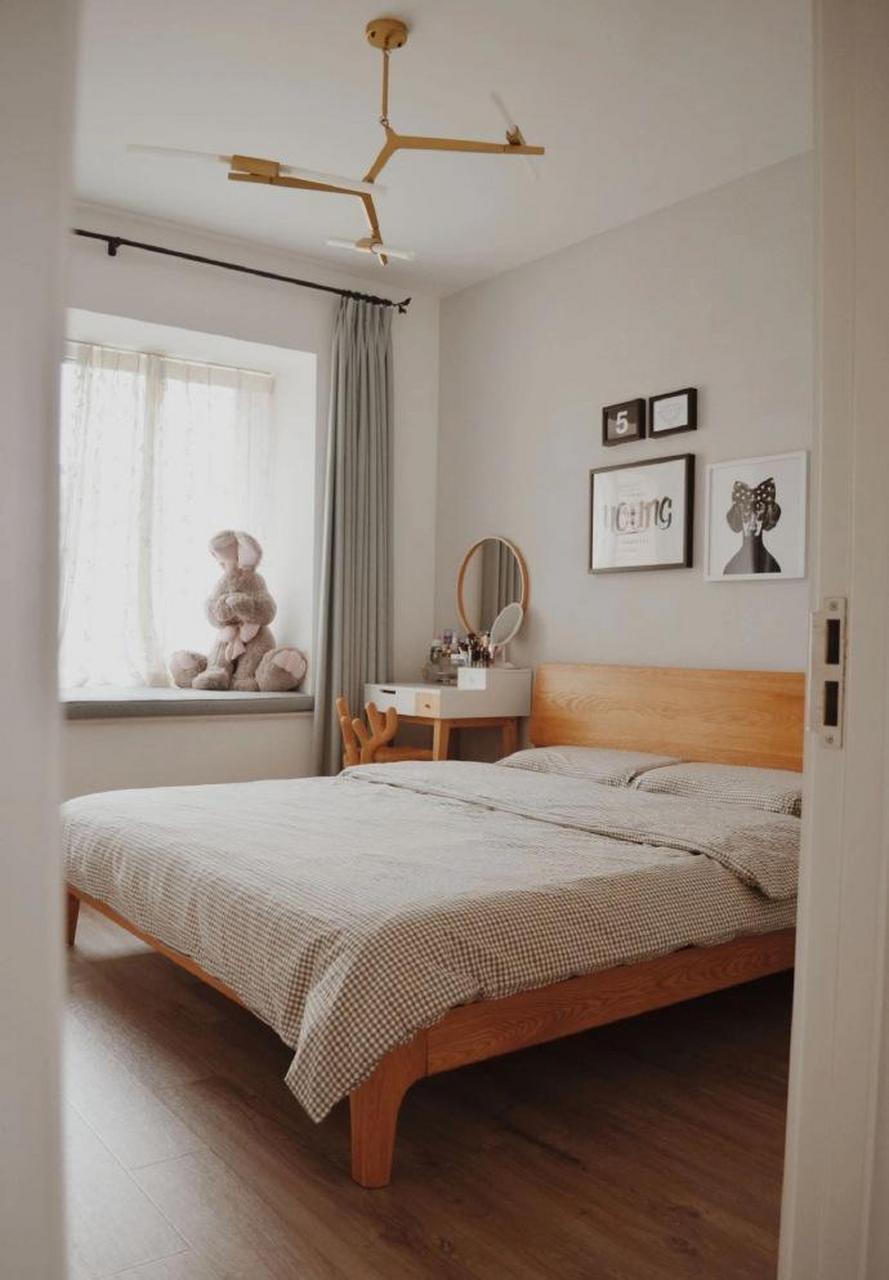 简约,北欧,日式风格的卧室,这种木床最合适!