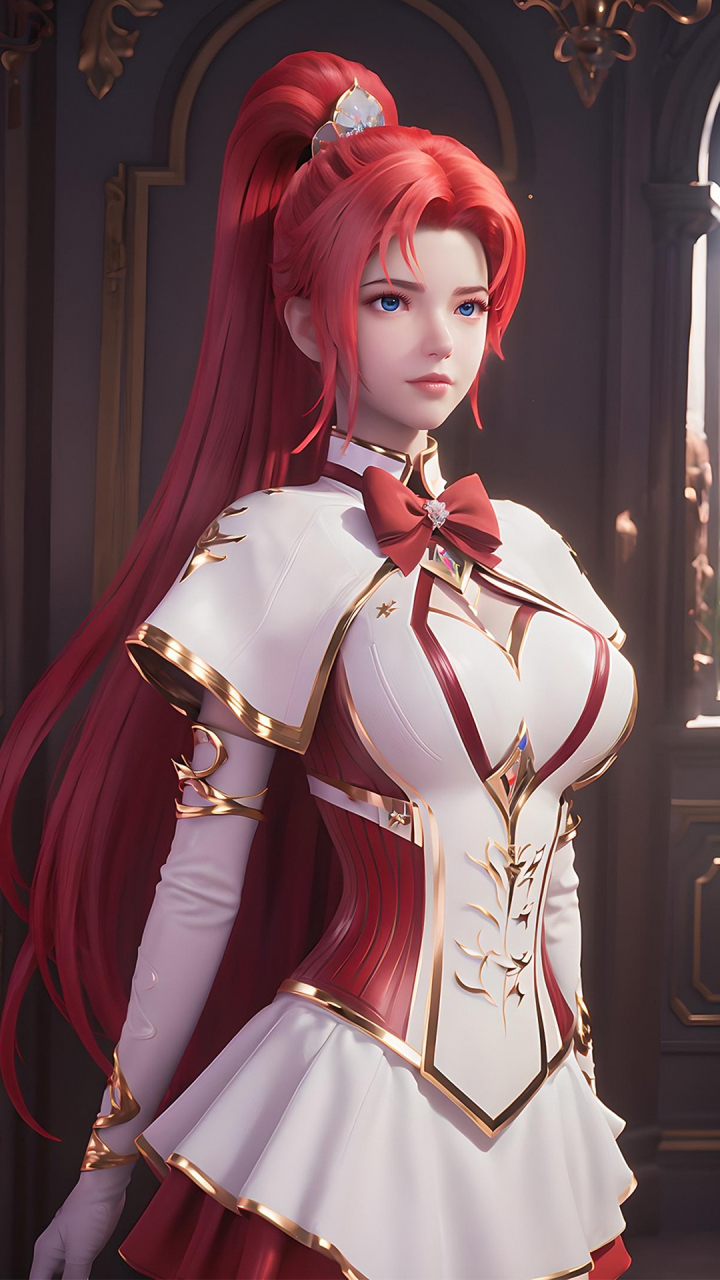 国漫女神ai绘画|《神印王座》李馨4k高清手机壁纸:李馨对龙皓晨颇有