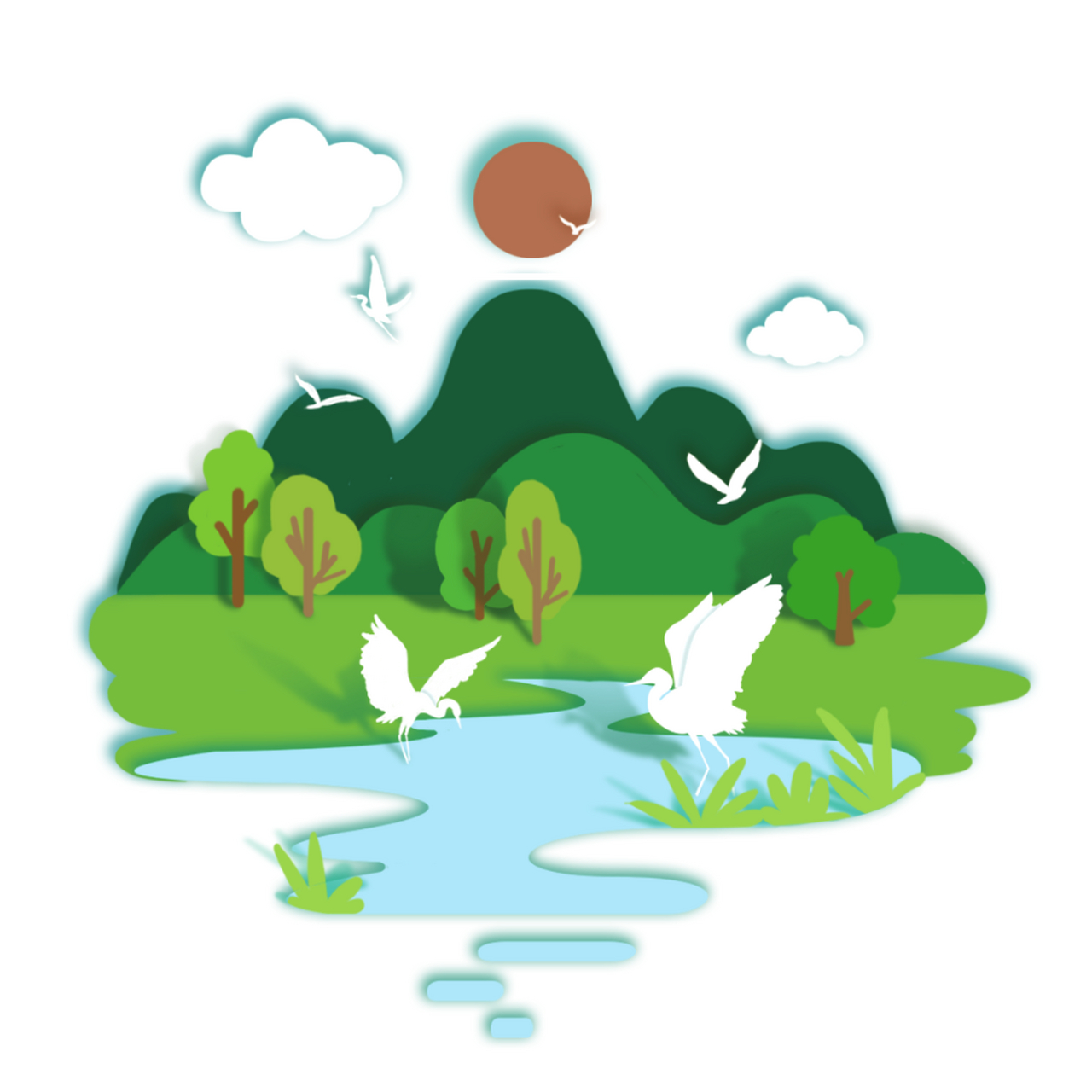 一条条绿道犹如城市绿色动脉,连接着公园,河滨,湿地和潮流场景,为这个