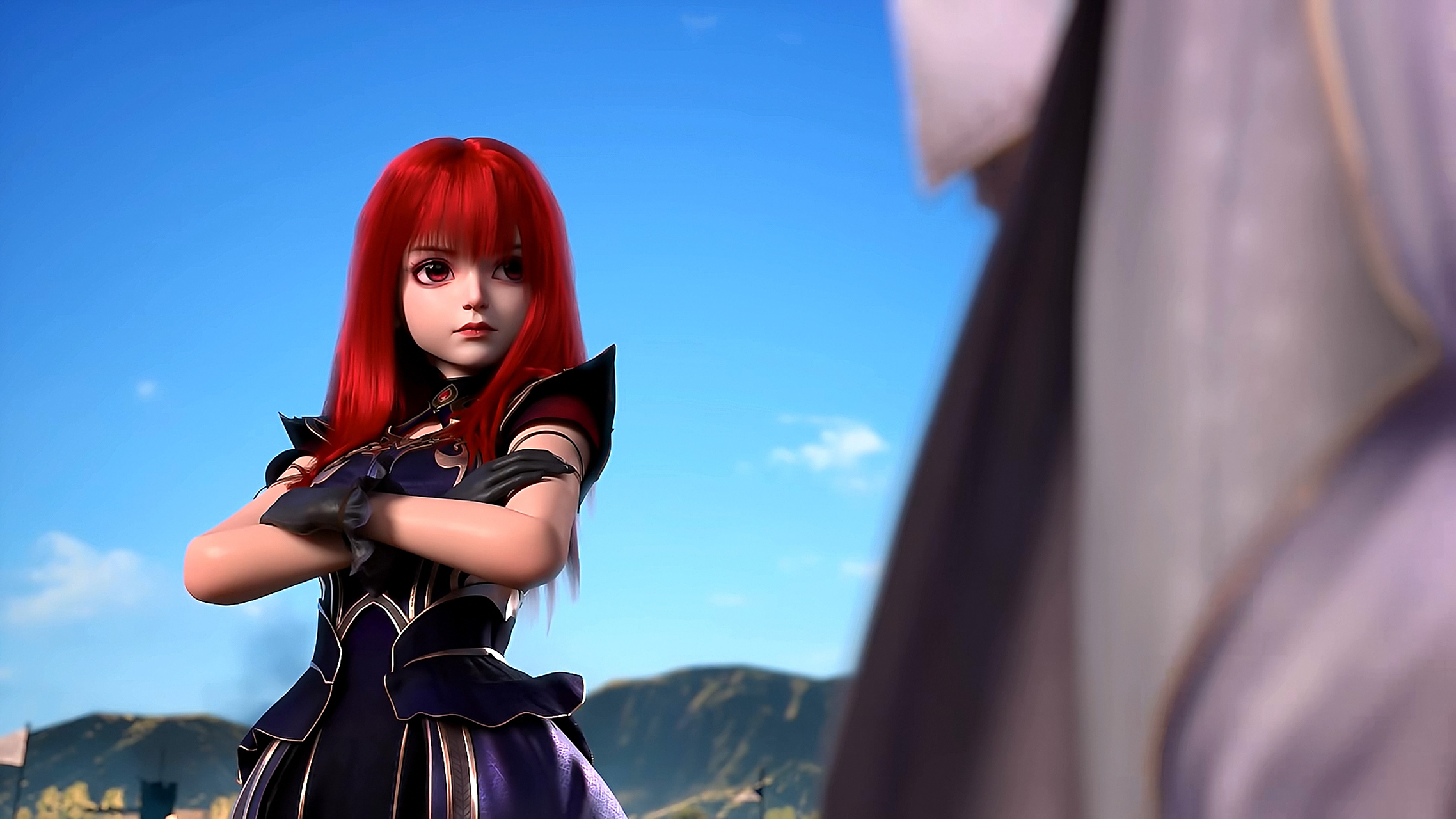 国漫女神|《神澜奇域无双珠》红宝女皇4k高清壁纸:红宝重修为人类后