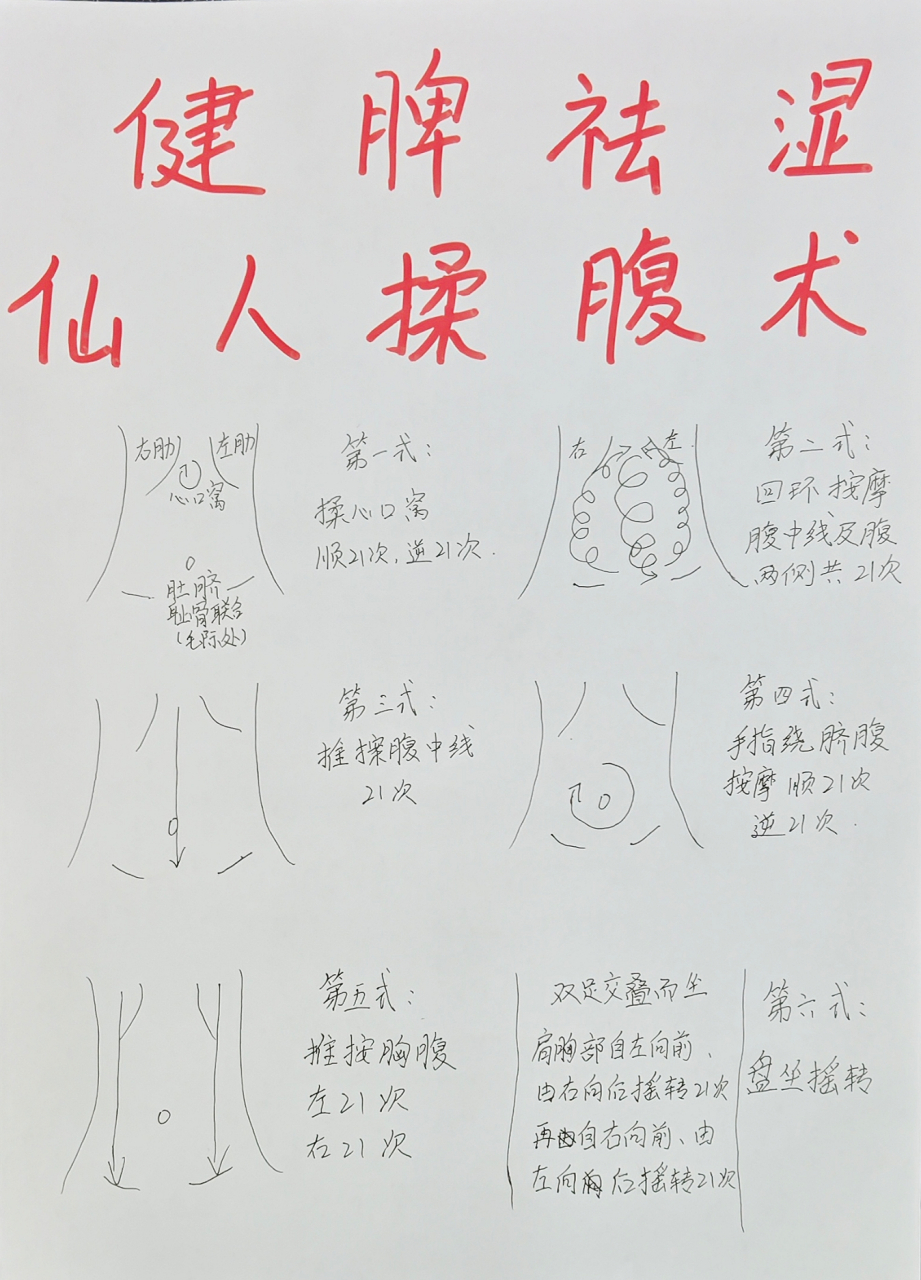 健脾祛湿,推荐仙人揉腹术!