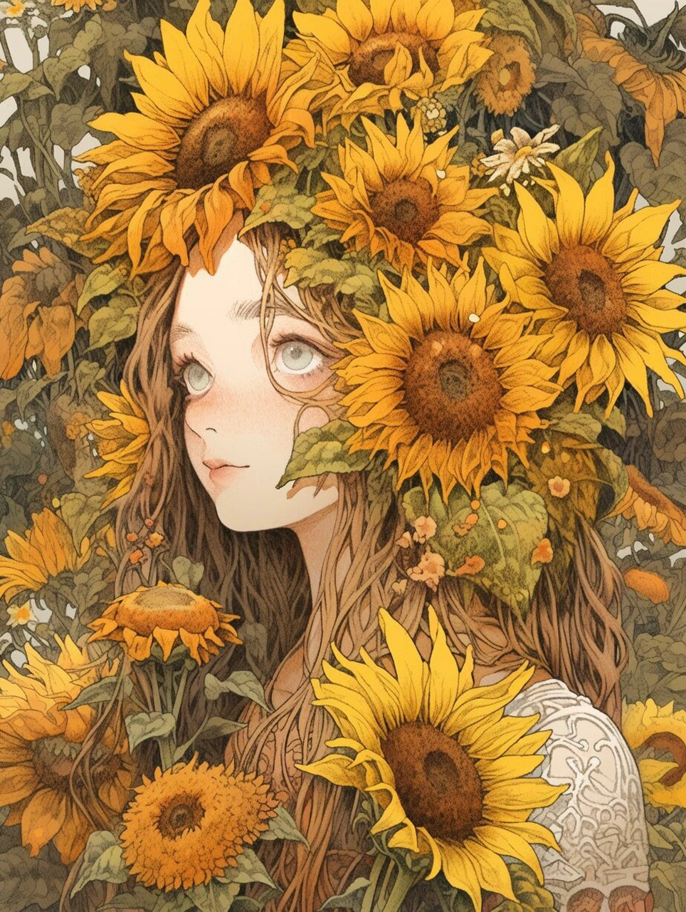 无论面对何种困难,向日葵女孩都勇往直前,展现出独特的魅力.