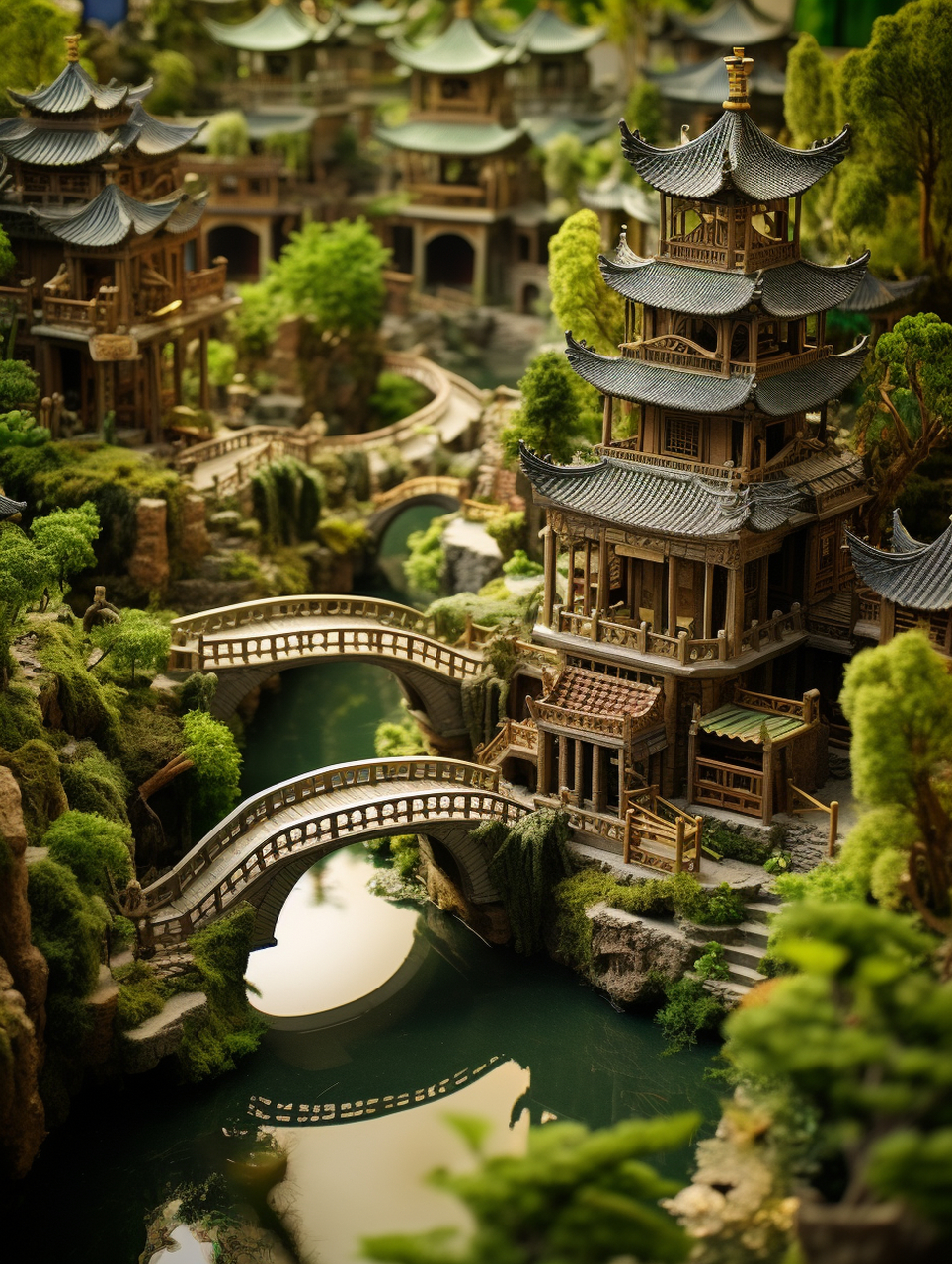 微雕园林设计,请大家指教  #苏州微雕# #园林景观# #微缩景观世界#