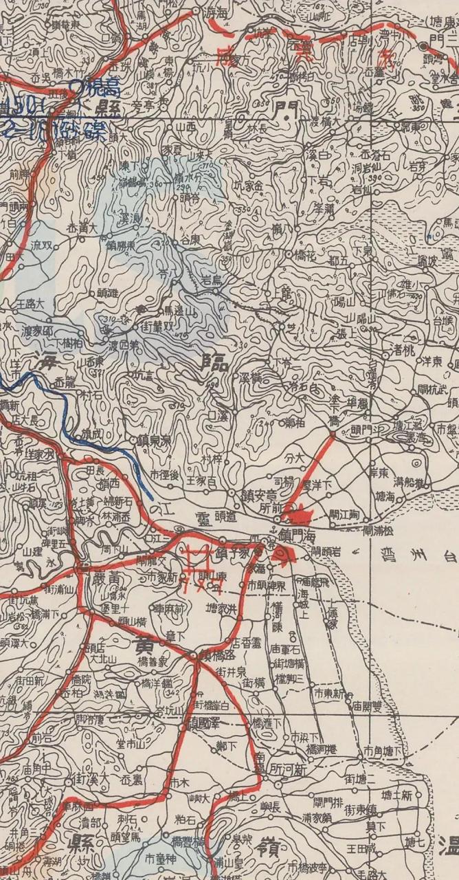 这是1947年,浙江台州,老地图精确到镇,台州同乡快看看,能找到你的老家