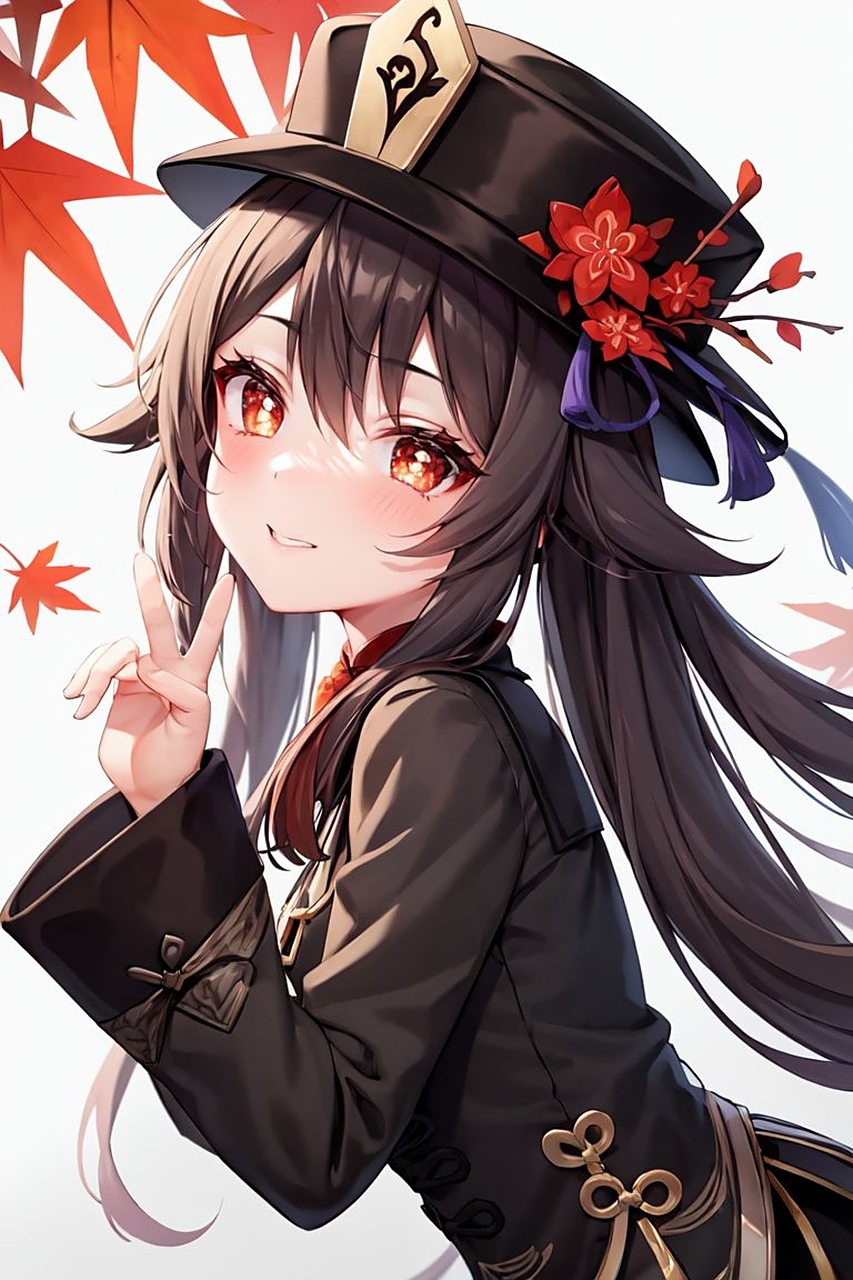 可爱的胡桃[开心] #原神胡桃##ai绘图