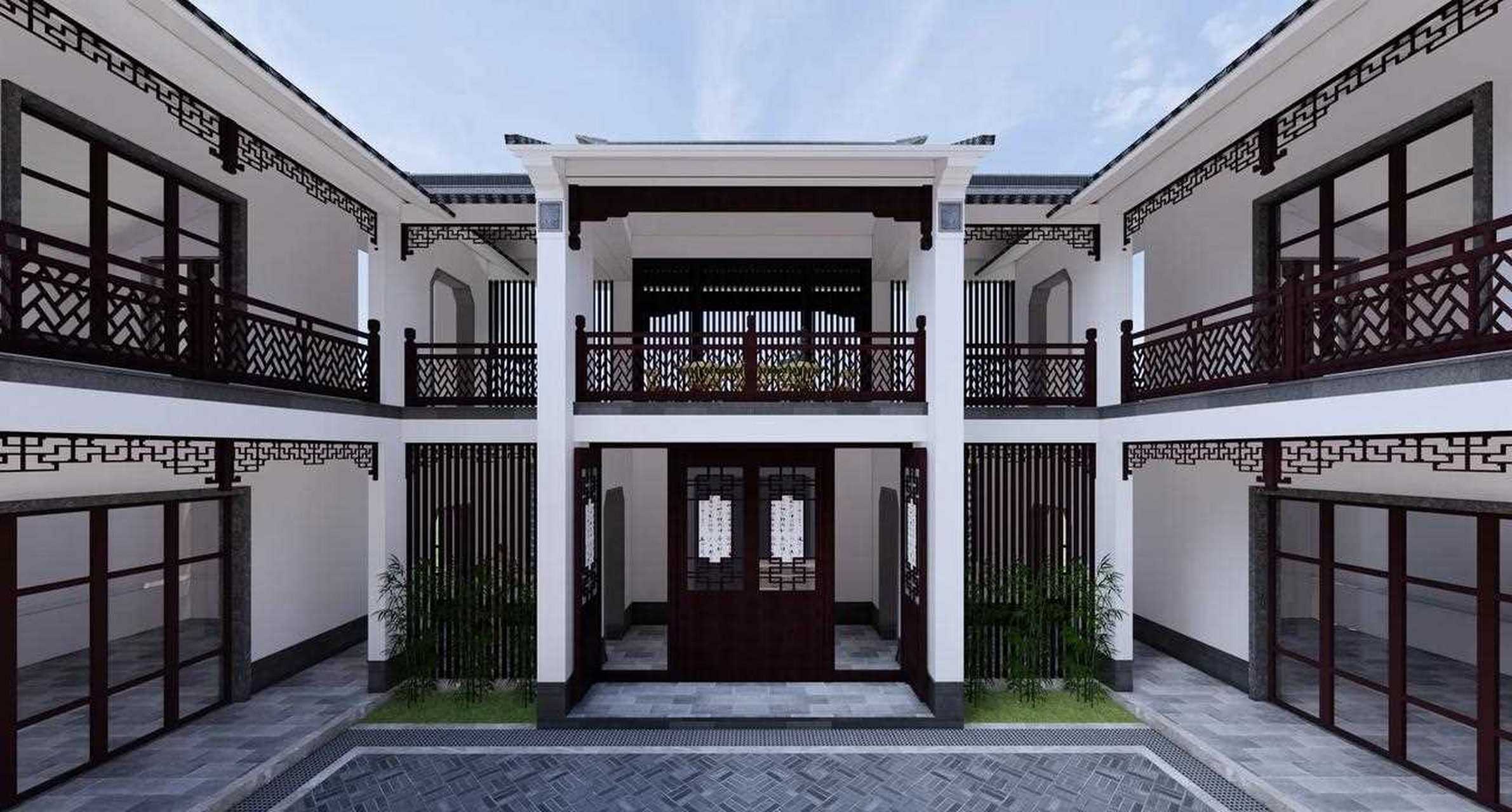 [庆祝] 这款南方四合院总体厚重,青砖白墙灰瓦,围合感比较强的院子,红