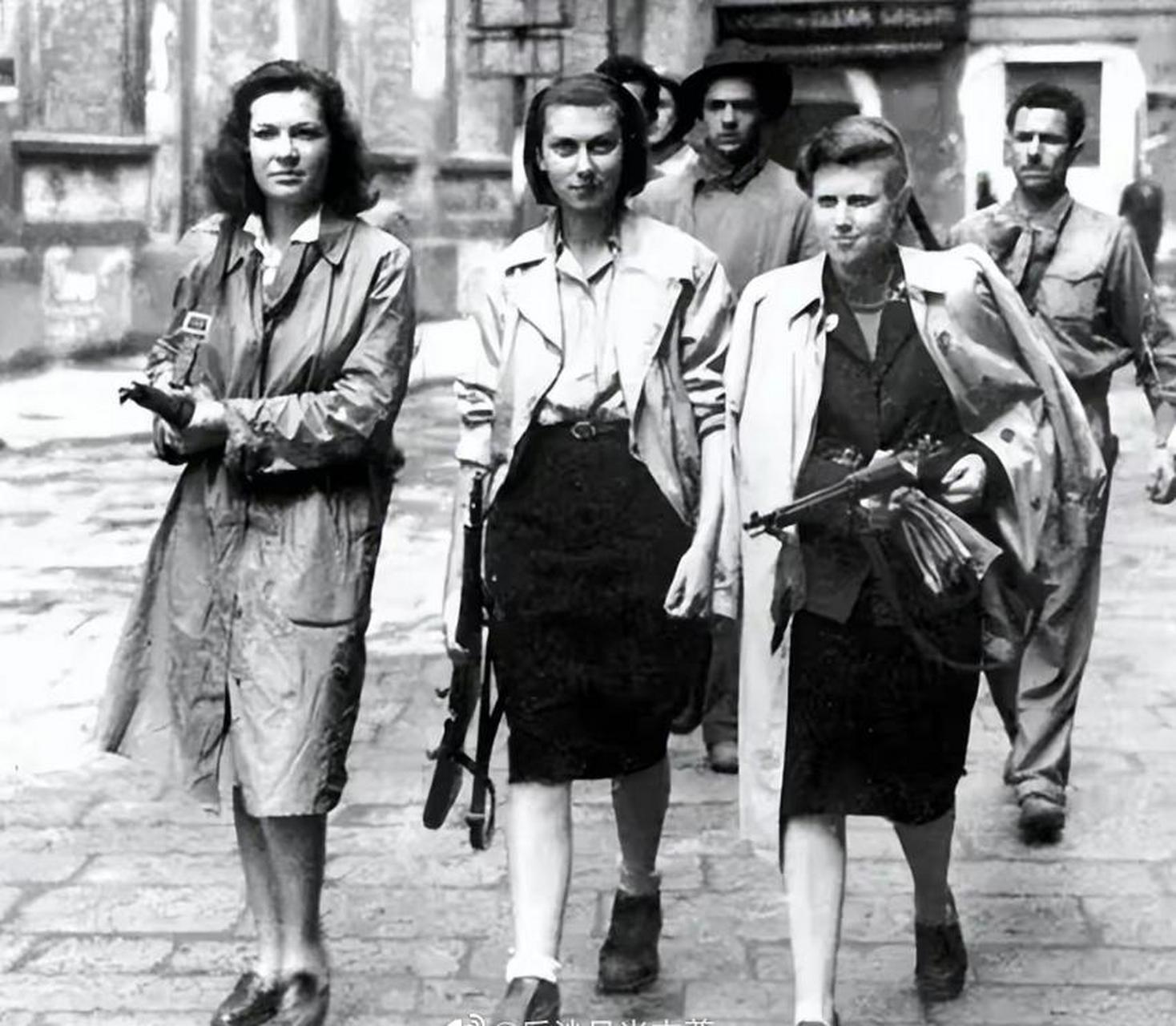 二战时期的法国女游击队员,她们大都是共青团员,很多都牺牲了!