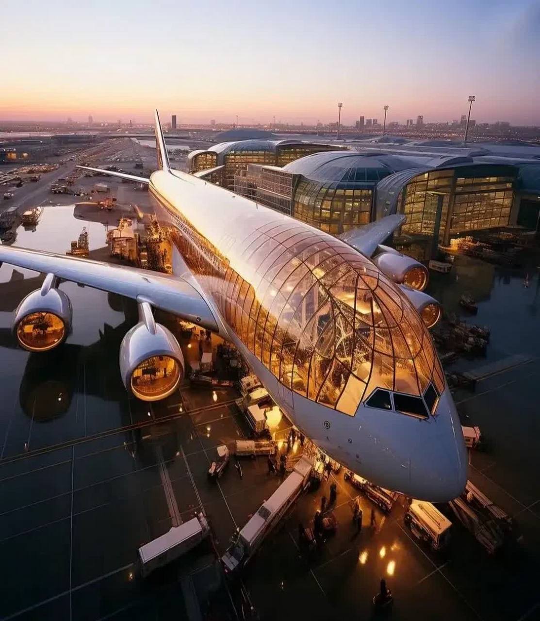 迪拜2060丰富飞机展,尽显奢华