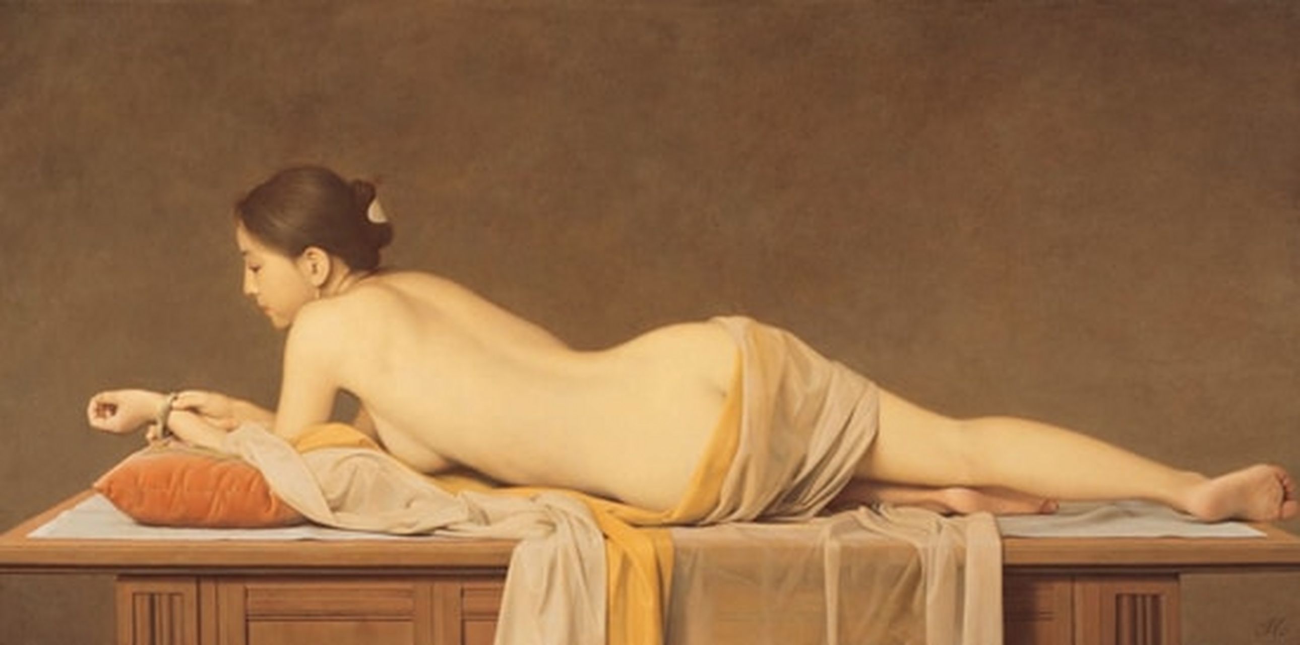 油画欣赏.日本现实主义之神森本宗介.