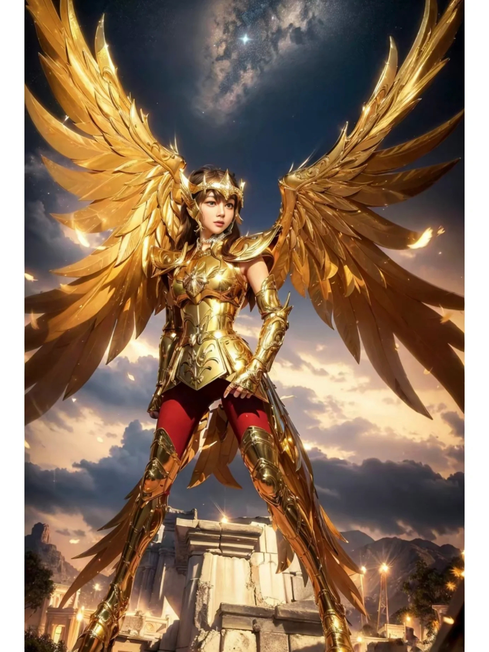 射手座黄金圣斗士女版#动漫# #圣斗士星矢