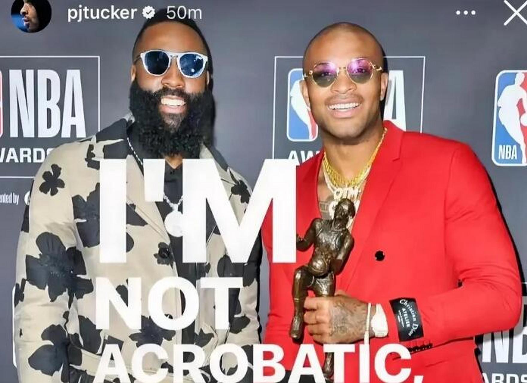 nba76人队前锋球员pj塔克接受媒体采访发表了哈登对于球队管理层的不