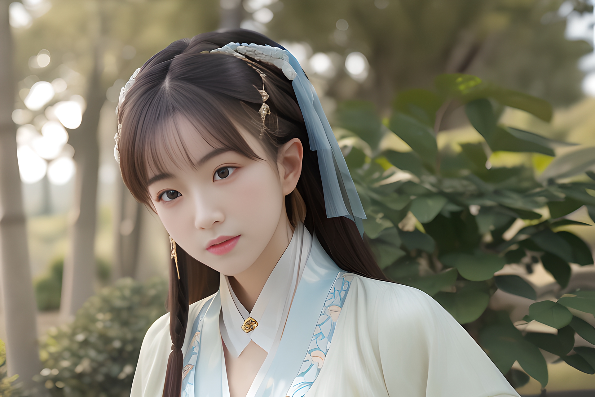 ai绘画-自带仙气的古风女孩(2)#古风# #古风美女