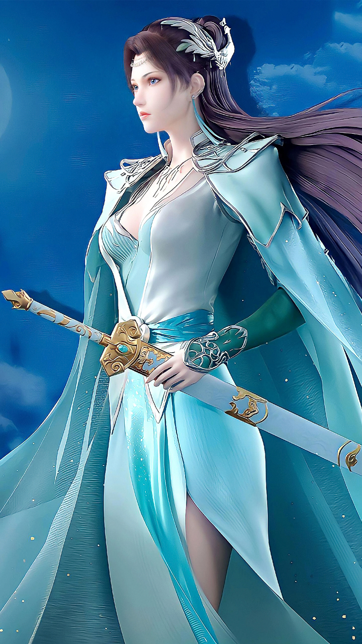 动漫壁纸|国漫女神"云韵"高清4k手机壁纸:云韵天生性子淡然,有着俯视