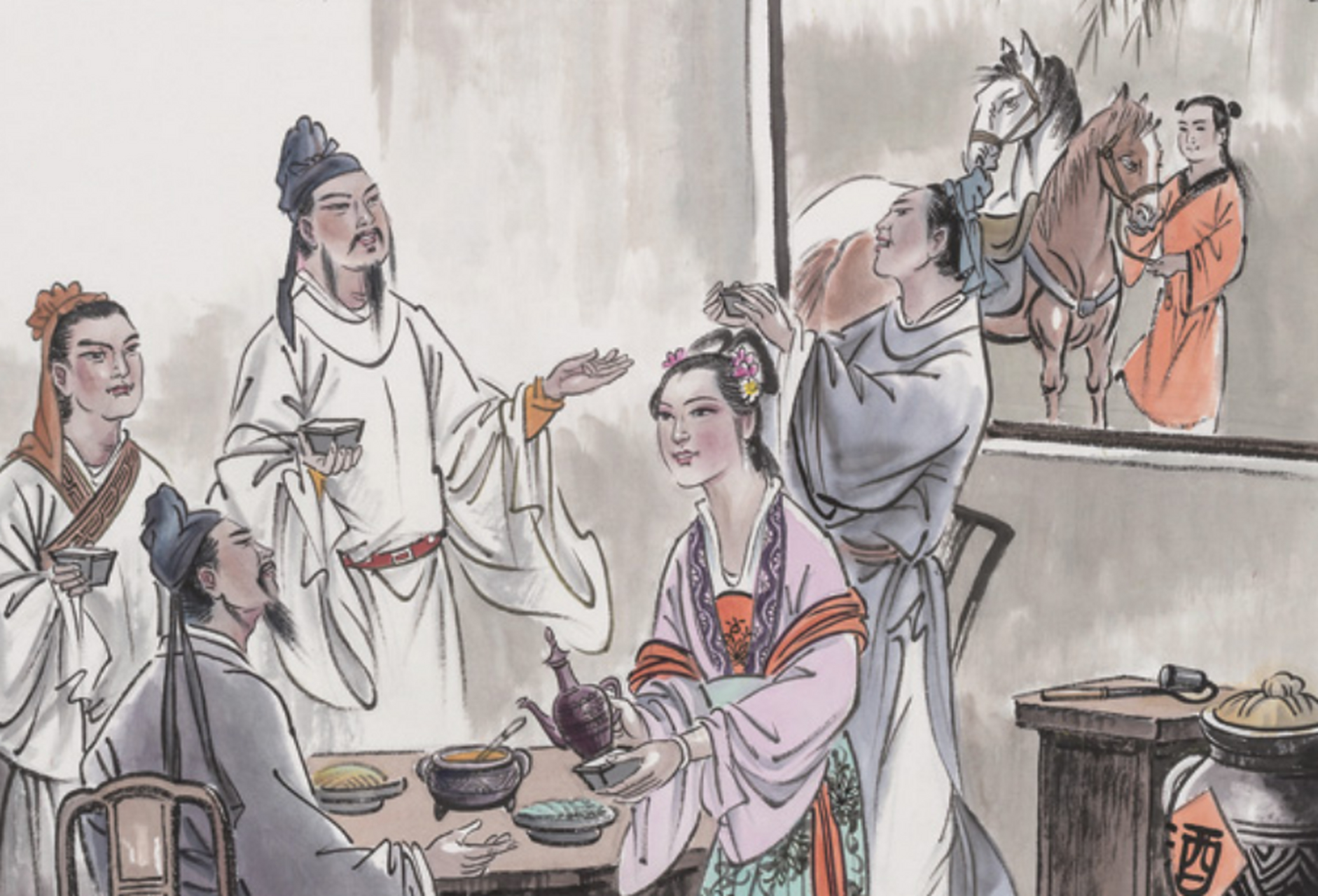 每日读诗: 《金陵酒肆留别》 (唐)李白 风吹柳花满店香,吴姬压酒劝客