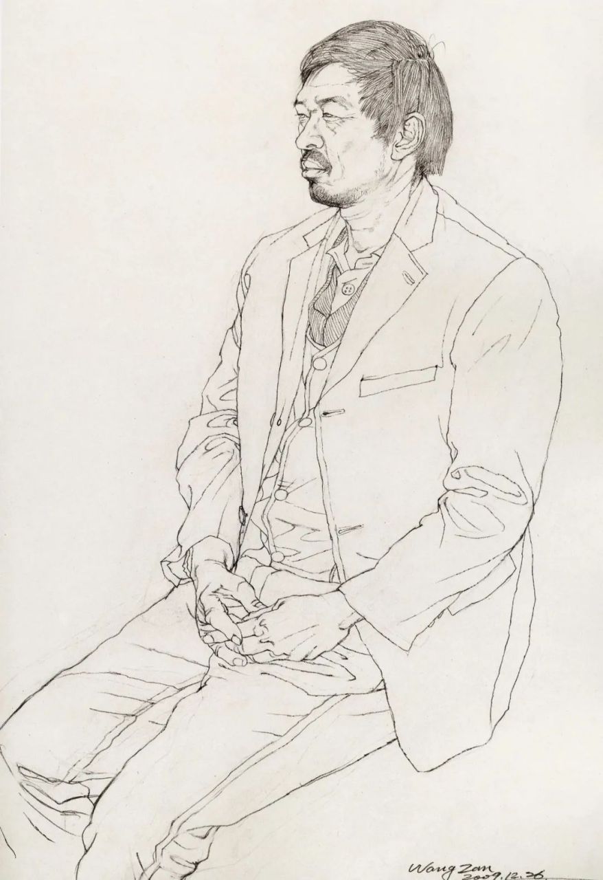 线描# #美院# #中央美术学院# #素描全身像