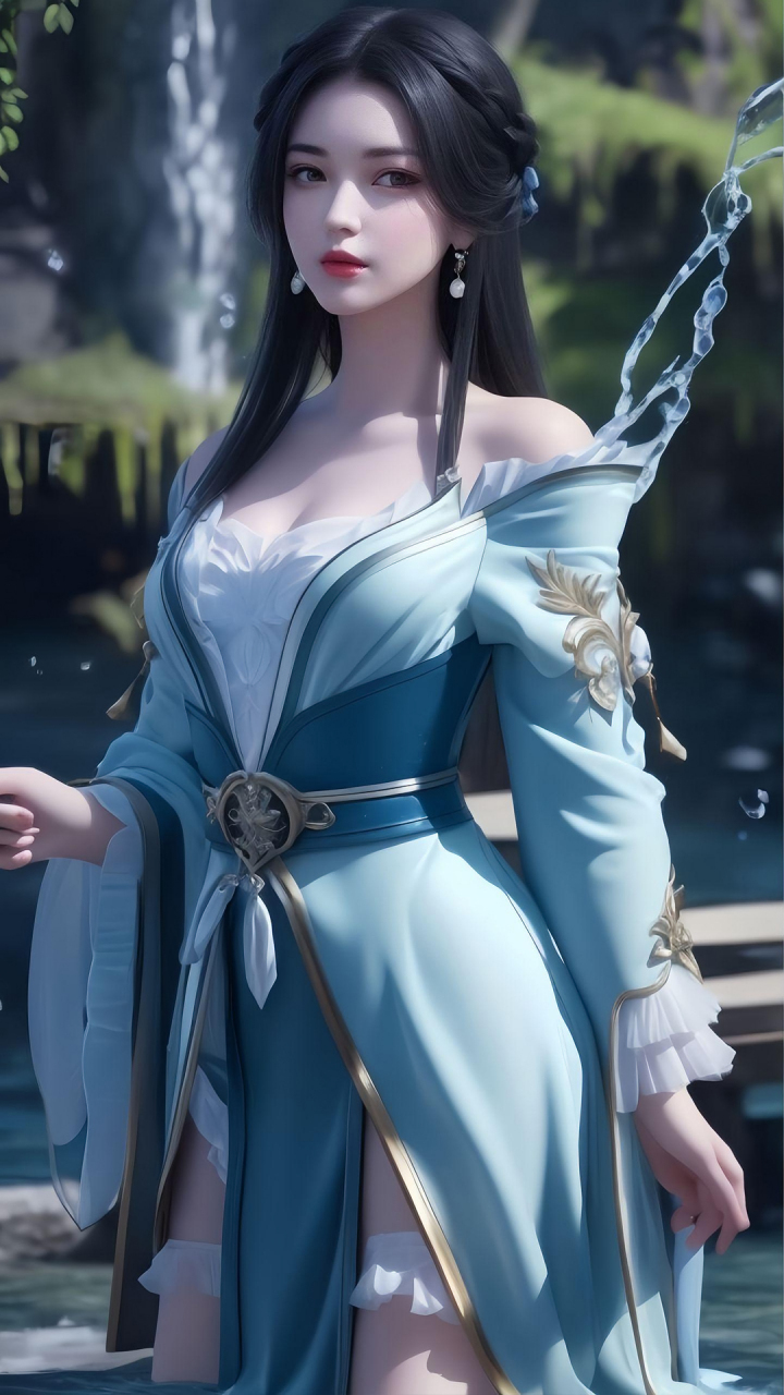 国漫女神|《星辰变》女主角姜立ai全屏手机壁纸:因不满父亲将自己许配