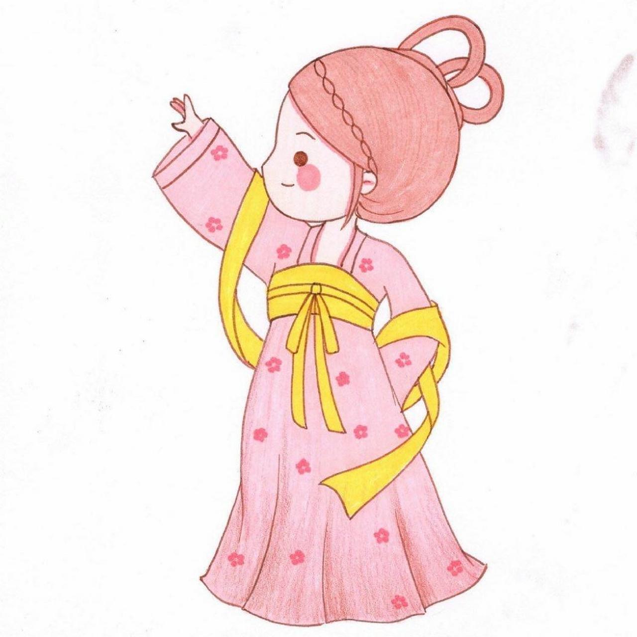 q版古装少女系列|当q版少女穿上古香古色的古装,心都被萌化了,太可爱