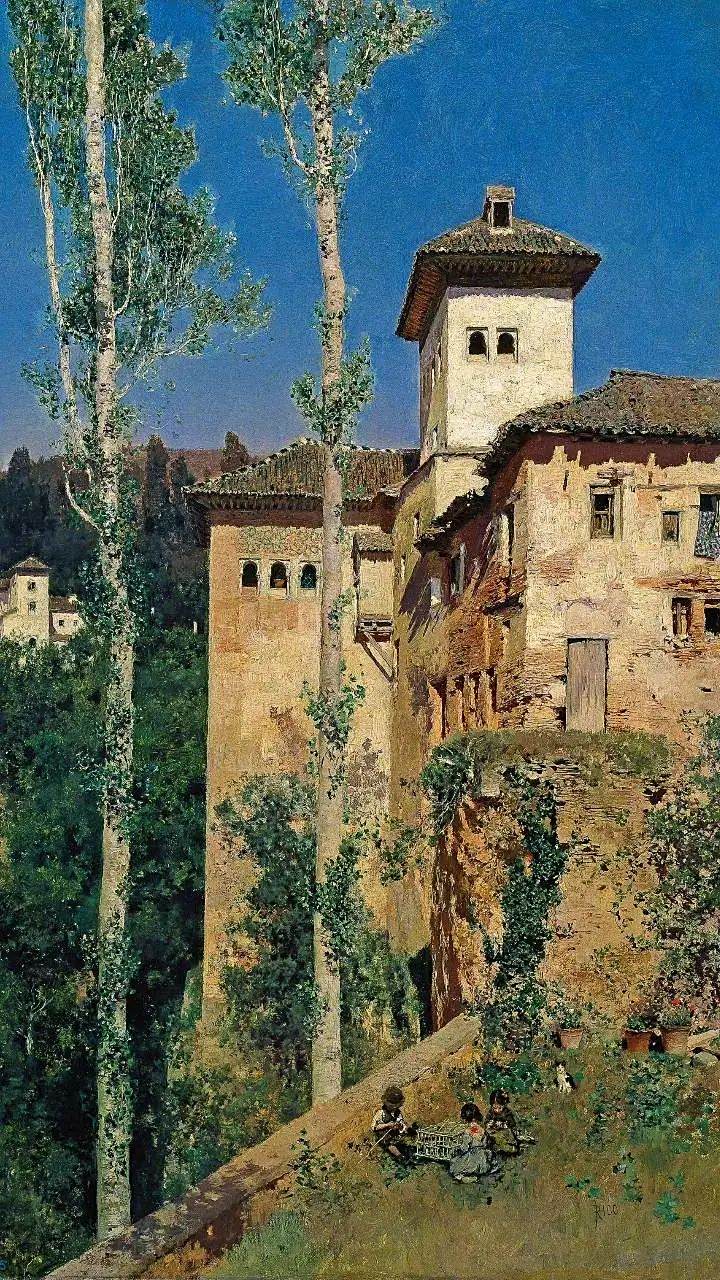 西班牙油画风景大师 martín rico y ortega笔下的城市.