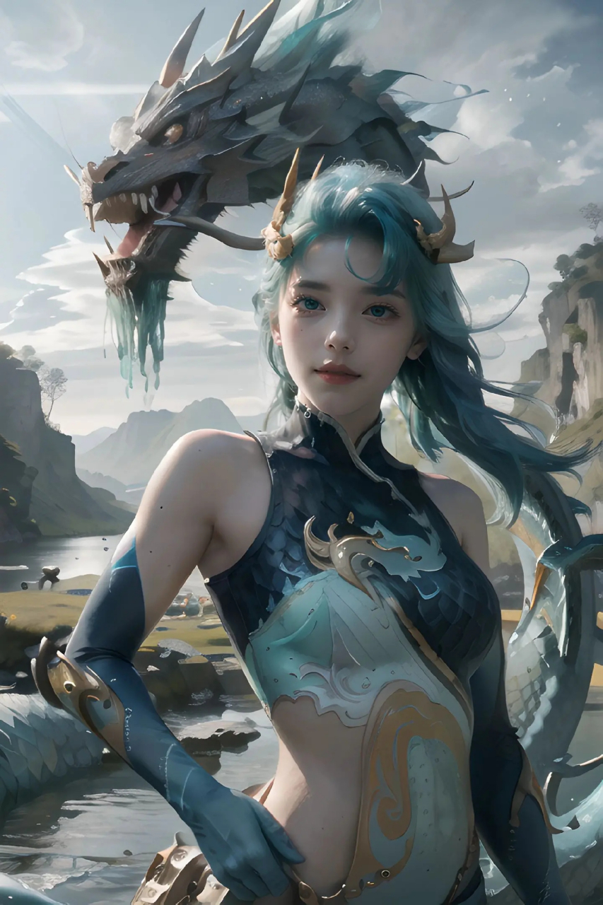 没用高清修复,比较潦草玉境灵龙卡莎#lol #ai绘图 #卡莎 #手机壁纸