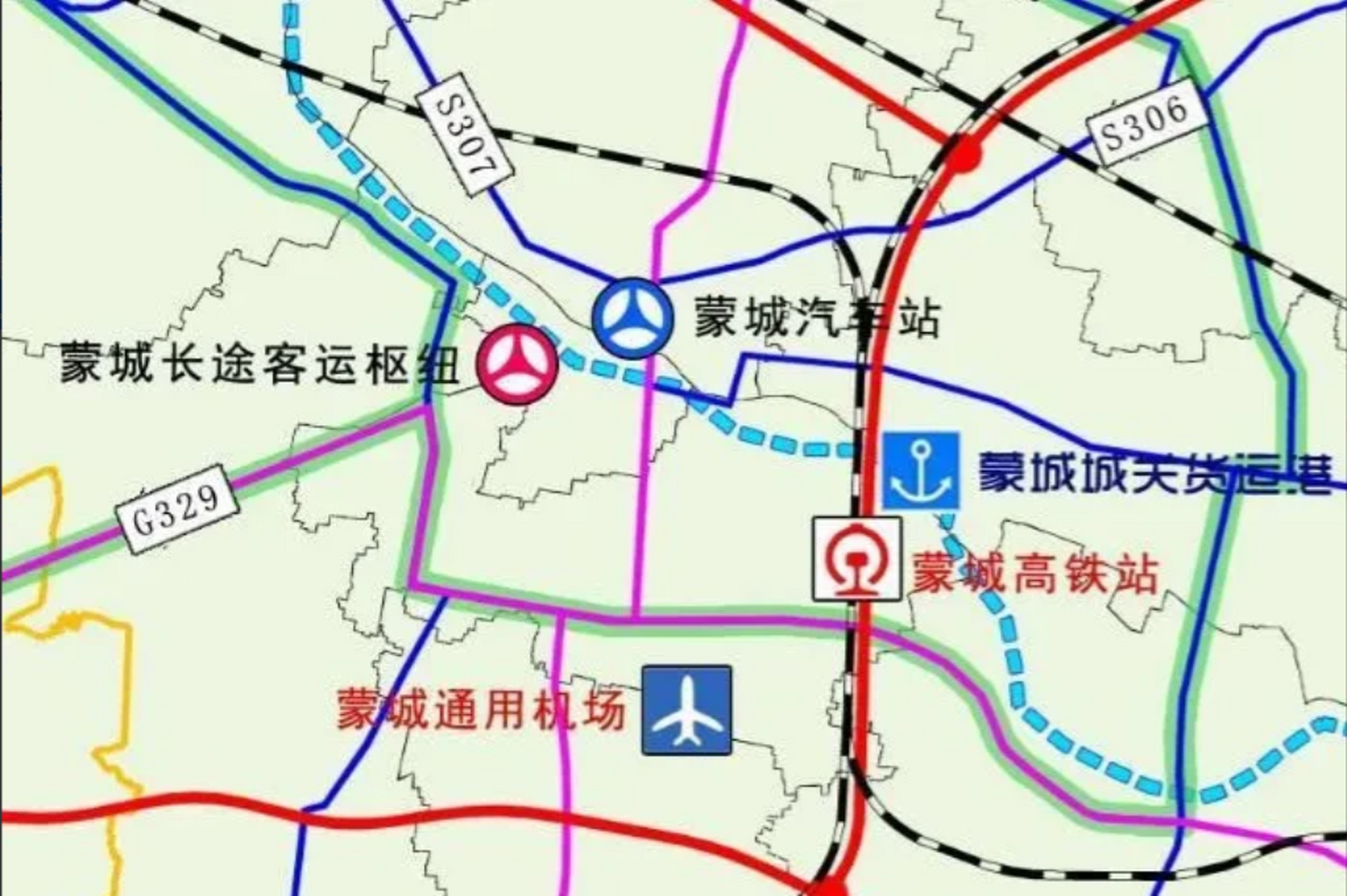 亳州至蒙城高速路线图图片