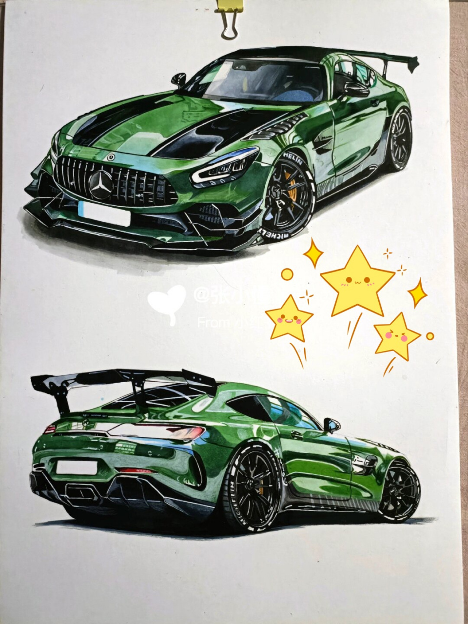 这辆被命名为绿魔的奔驰跑车,以其独特的造型和极致的性能吸引着人们