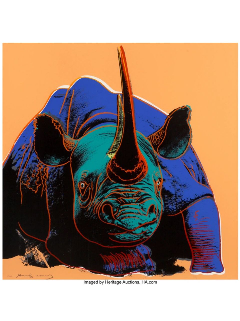 安迪沃霍尔 濒危动物=拍场硬通货 安迪沃霍尔的丝网版画,主题是濒危