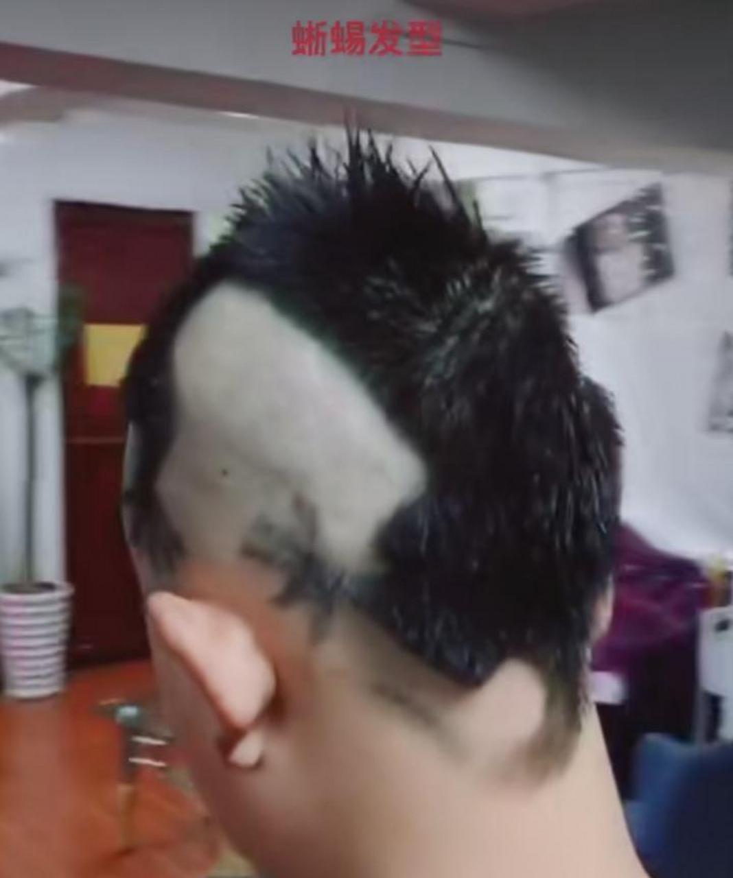 这是什么发型?好像壁虎趴在头上![左捂脸] #搞笑趣味图