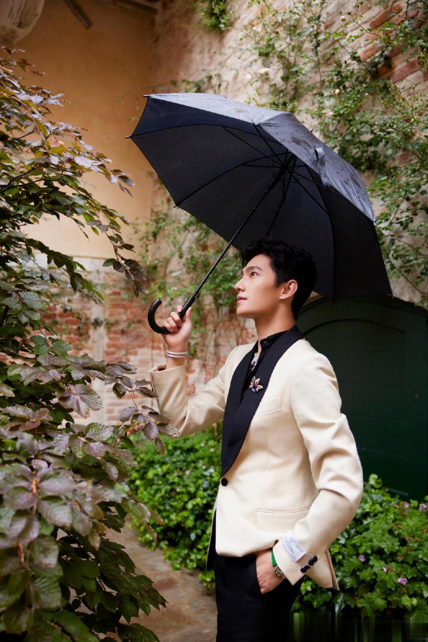 杨洋撑伞大片##杨洋名品侧颜# 杨洋站姿好挺拔