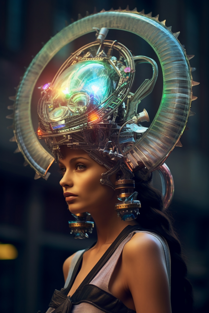 科技感的华贵,未来人工智能的华丽装扮!#ai美女