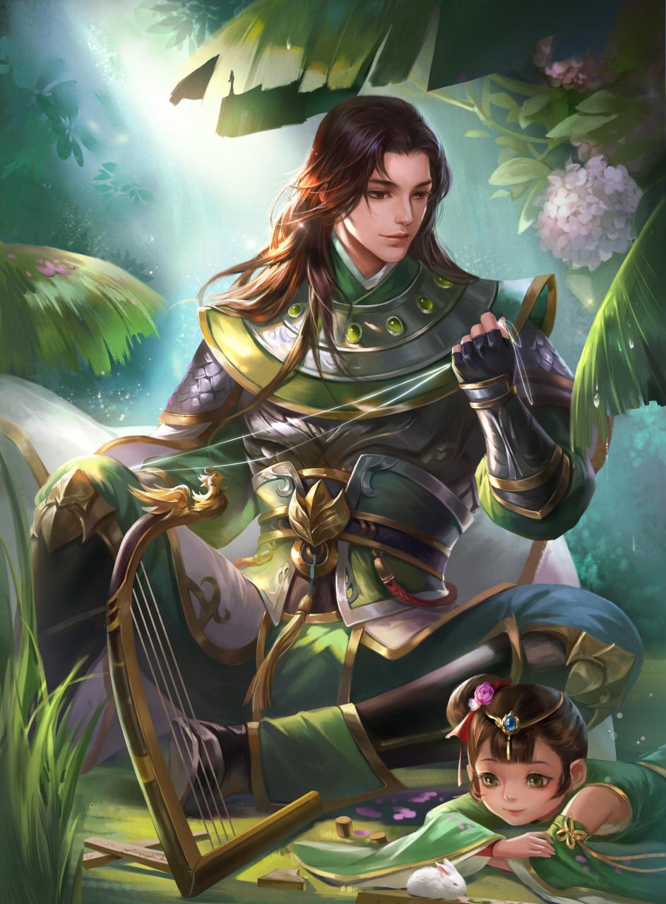 gif创作人 国画领军人物画师石蝉的三国杀角色插画作品欣赏,不少