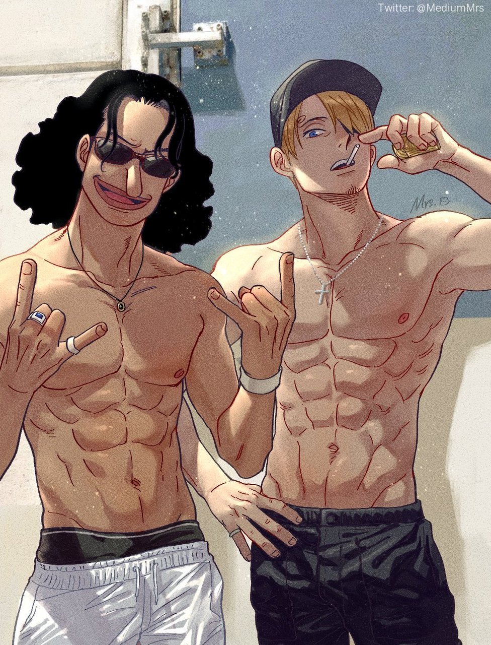 海贼王# 动漫腹肌vs真人腹肌