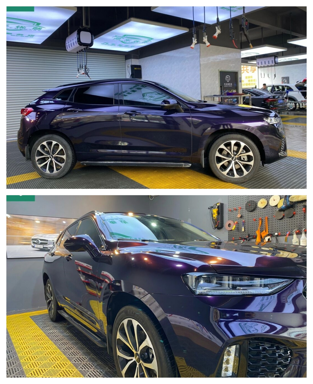 【车型】wey vv7 【颜色】钻石黑幻紫 【分享】黑与紫的完美融合