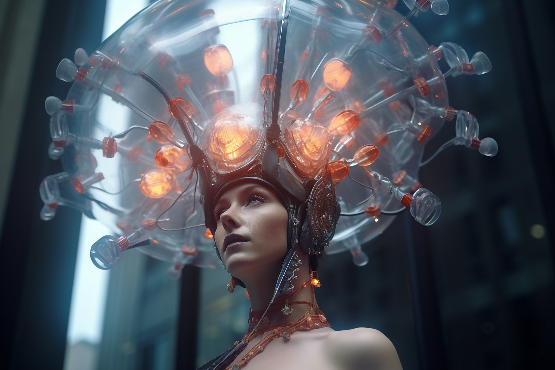 科技感的华贵,未来人工智能的华丽装扮!#ai美女