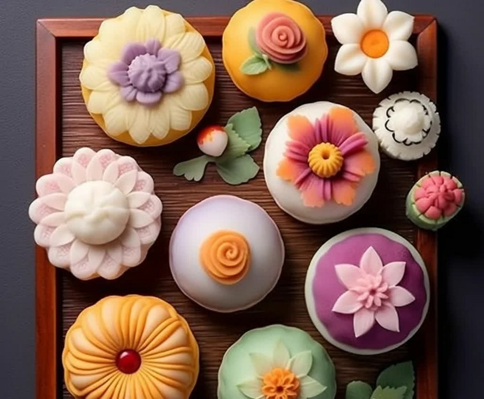 设计精美的中式糕点.