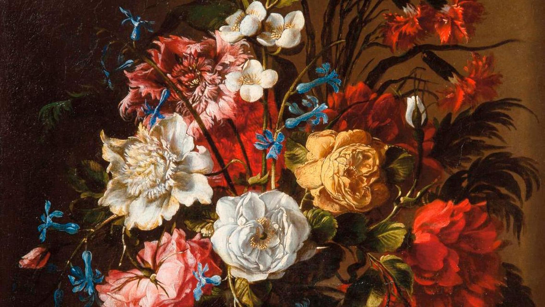 17世纪油画花卉图片