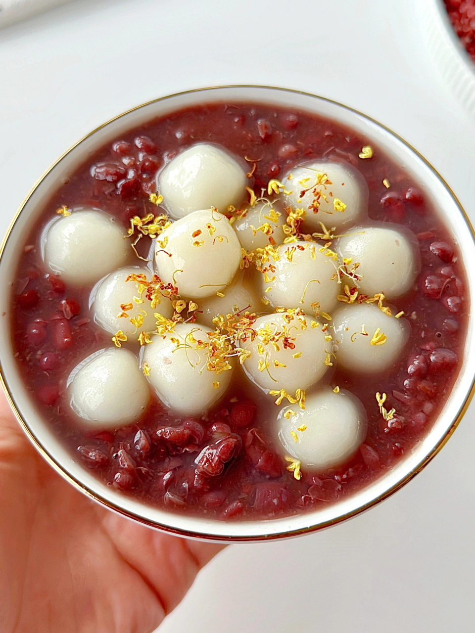 红豆桂花小圆子!女孩子一定要学会的甜品! 圆子q弹爽口!