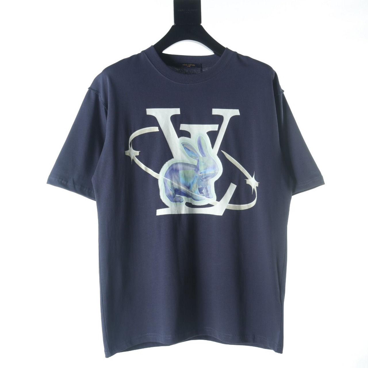 louis vuitton/路易威登lv 兔年系列 银环玉兔印花短袖t恤 定制240克