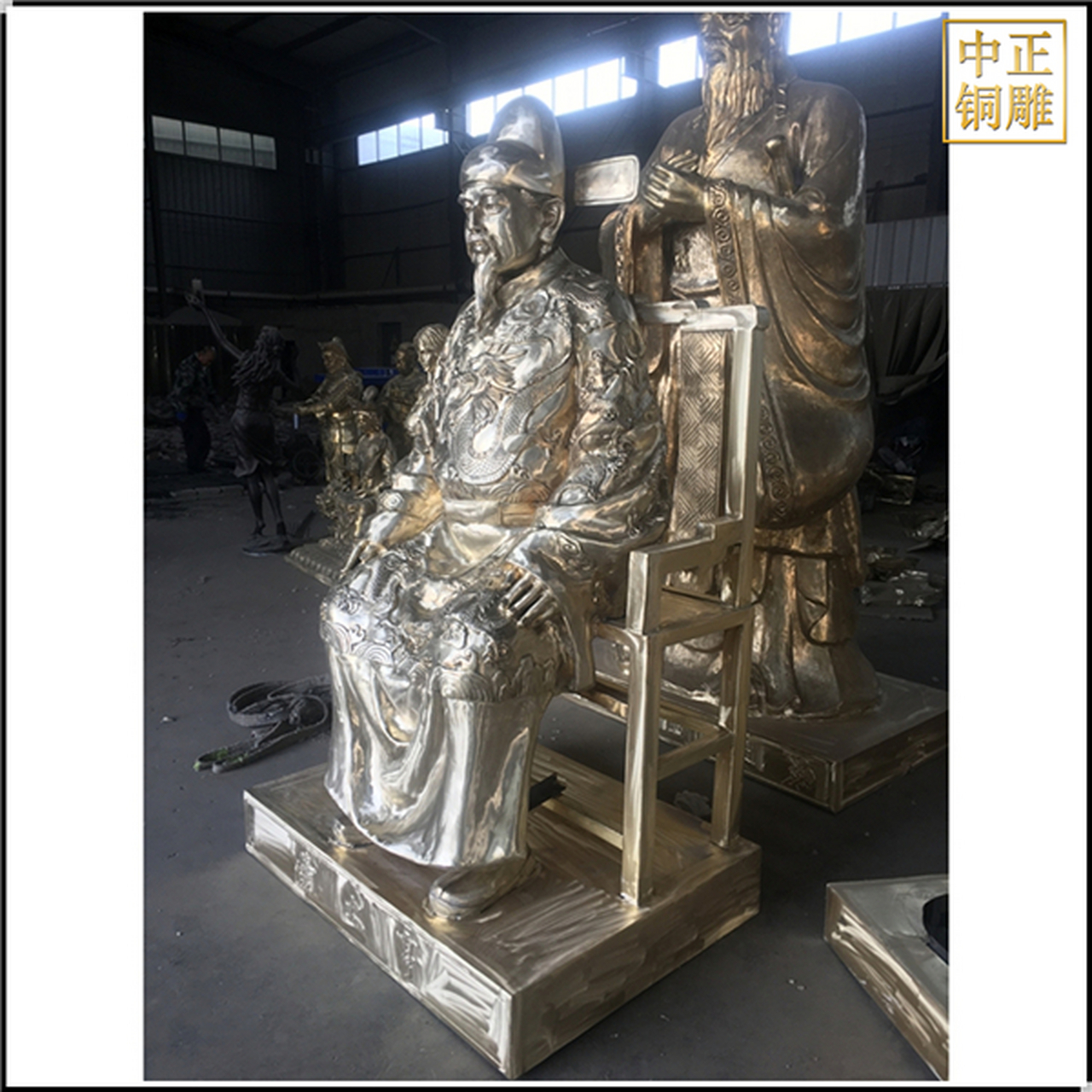 小型萧大亨铜像  古代人物铜雕塑加工制作 萧大亨坐像铸造 制作小型萧