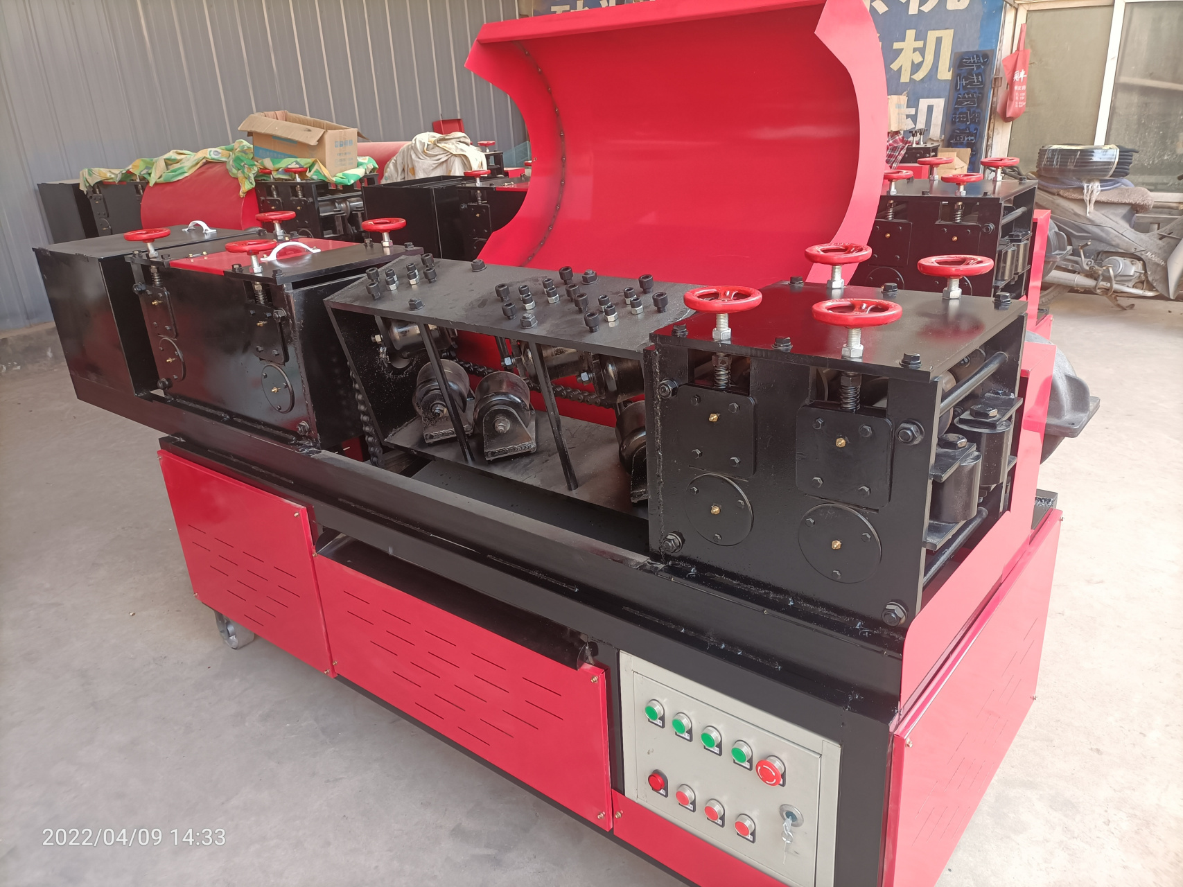 60型架子管矫直机#钢管调直机# #钢管除锈矫直机#   60型架子管矫直机