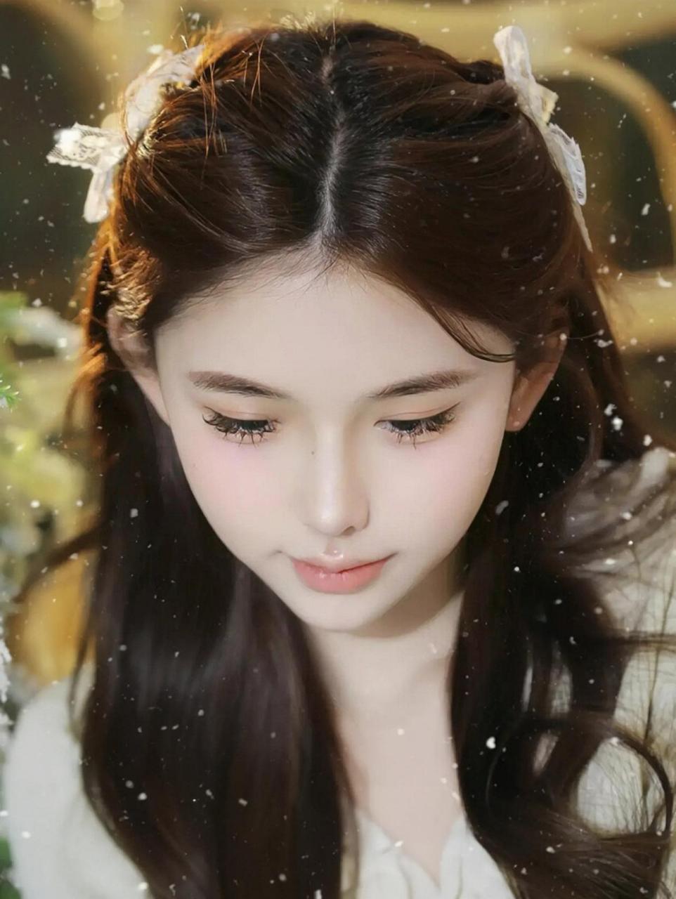 睫毛长长,天生丽质美少女