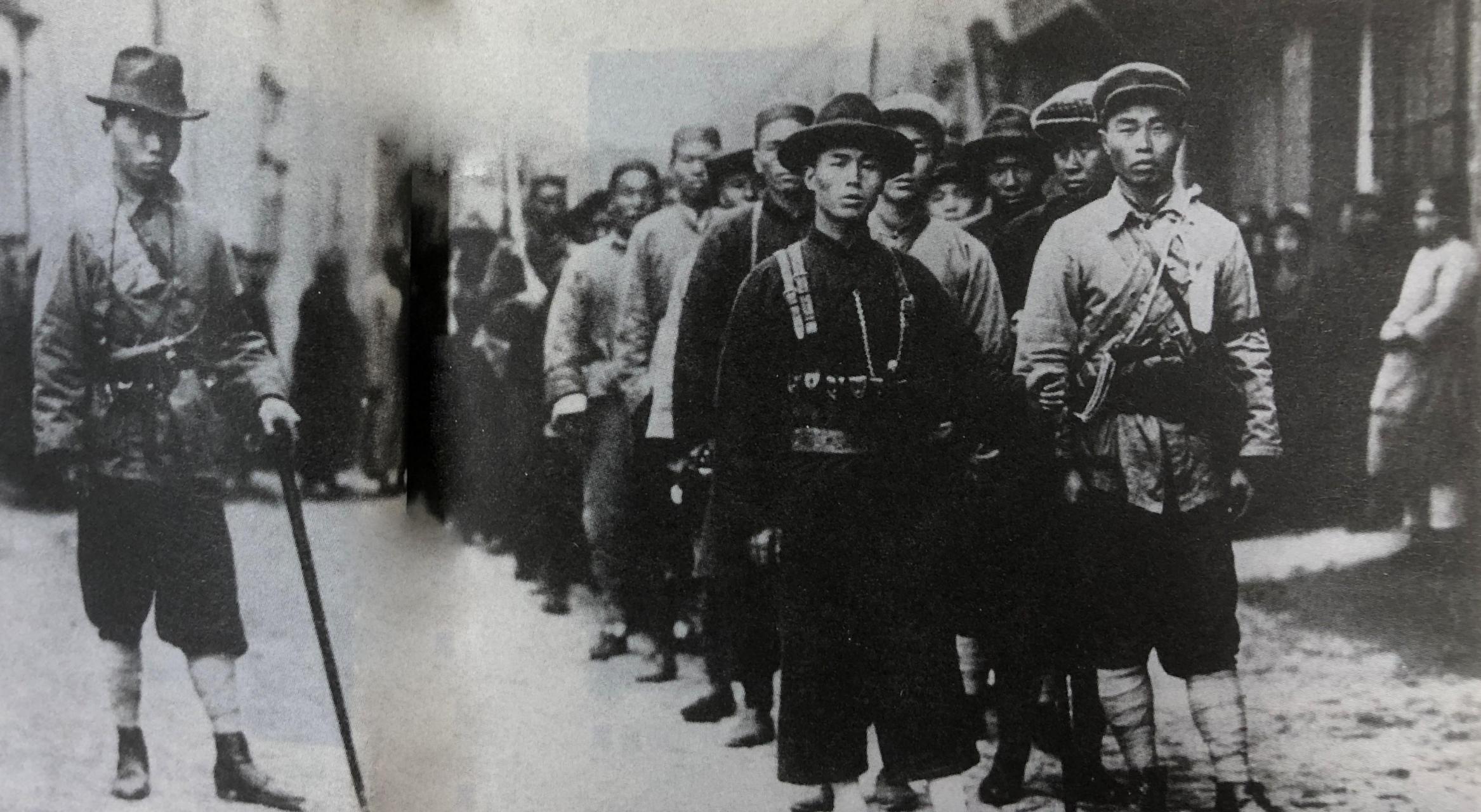 领动计划# 1927年3月在上海市区巡逻的工人纠察队