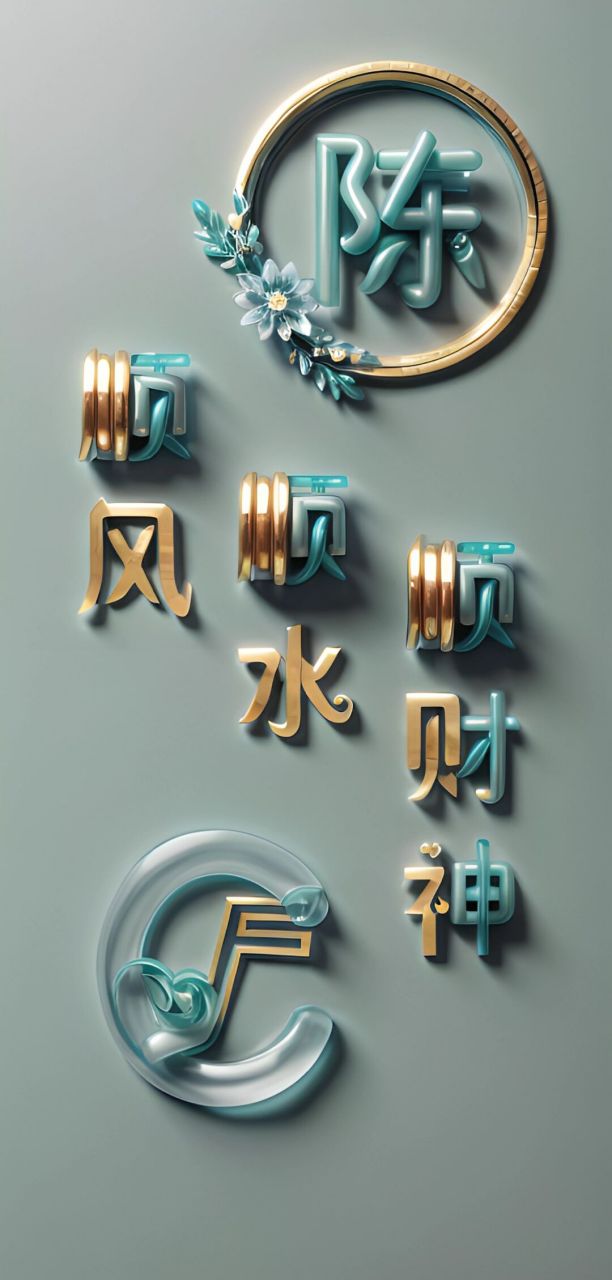 顺风顺水顺财神姓氏壁纸