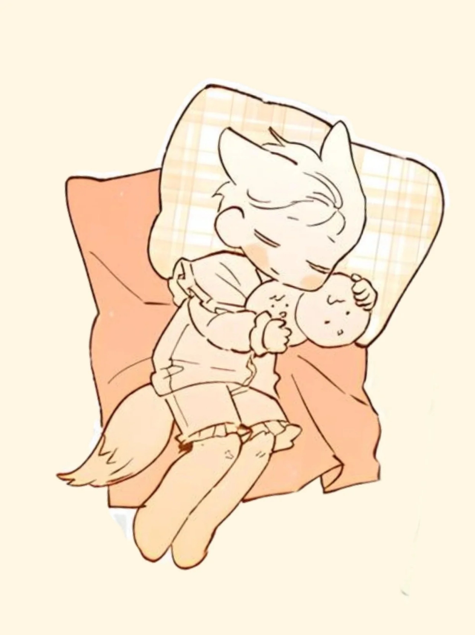 绘画素材|可爱的睡觉宝们～q版单人模板