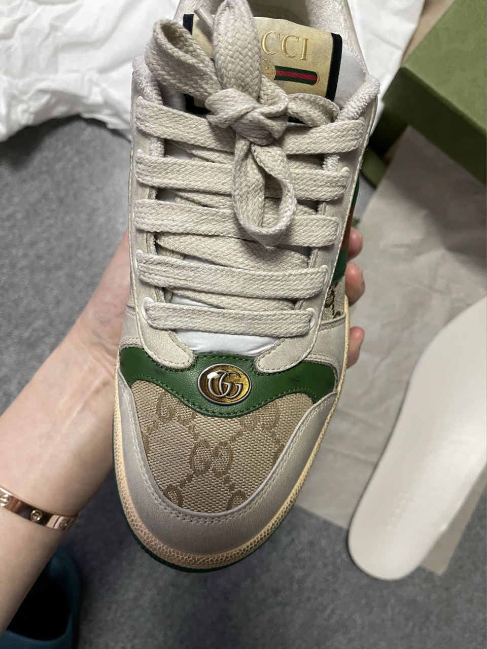 古驰脏脏鞋 古驰脏脏鞋.太好看了吧!大家鞋带都怎么系的?官网购入.